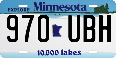 MN license plate 970UBH