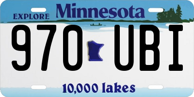 MN license plate 970UBI