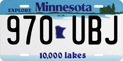 MN license plate 970UBJ