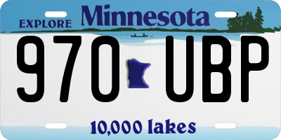 MN license plate 970UBP