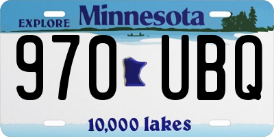 MN license plate 970UBQ