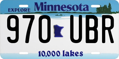 MN license plate 970UBR