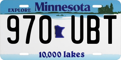 MN license plate 970UBT