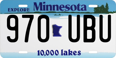 MN license plate 970UBU