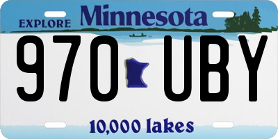 MN license plate 970UBY