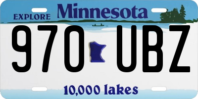 MN license plate 970UBZ