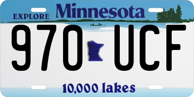 MN license plate 970UCF