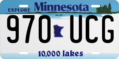 MN license plate 970UCG