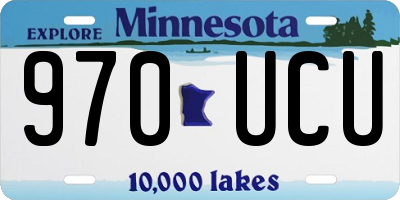 MN license plate 970UCU