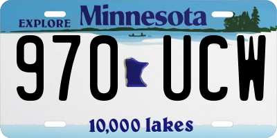 MN license plate 970UCW