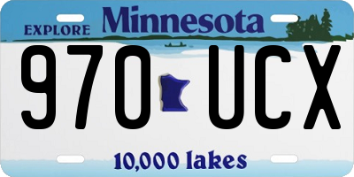 MN license plate 970UCX