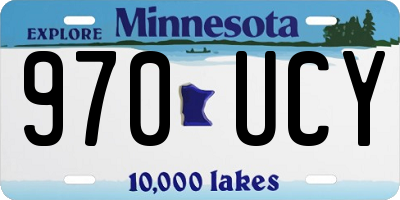 MN license plate 970UCY