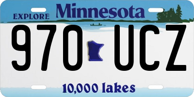 MN license plate 970UCZ