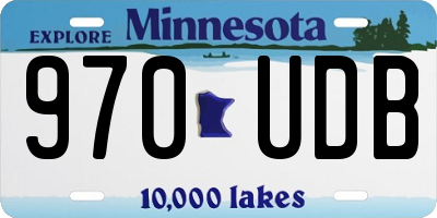 MN license plate 970UDB