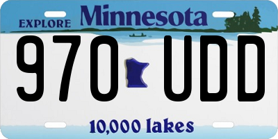 MN license plate 970UDD