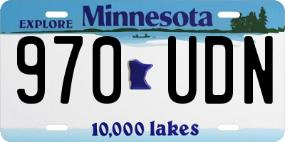 MN license plate 970UDN