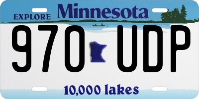 MN license plate 970UDP