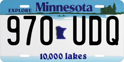 MN license plate 970UDQ