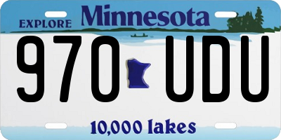 MN license plate 970UDU