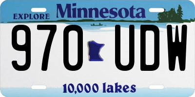 MN license plate 970UDW