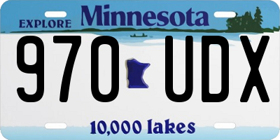 MN license plate 970UDX