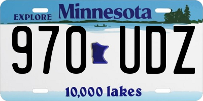 MN license plate 970UDZ