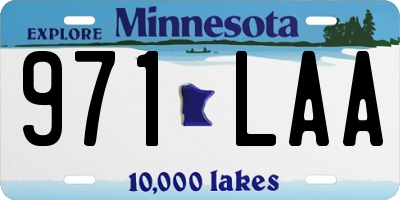 MN license plate 971LAA