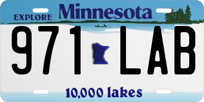 MN license plate 971LAB