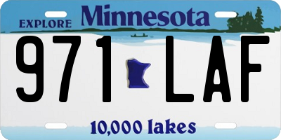 MN license plate 971LAF