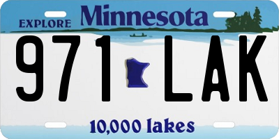 MN license plate 971LAK