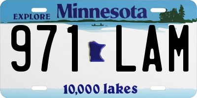 MN license plate 971LAM