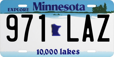 MN license plate 971LAZ