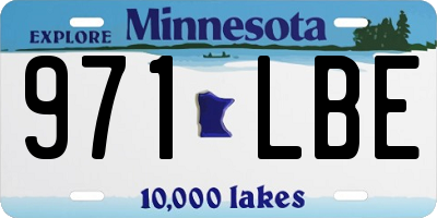 MN license plate 971LBE