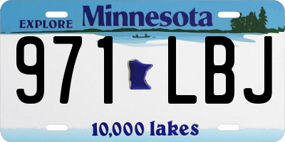 MN license plate 971LBJ