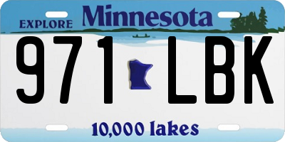 MN license plate 971LBK
