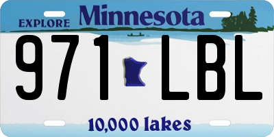 MN license plate 971LBL