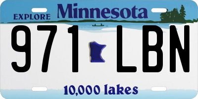 MN license plate 971LBN
