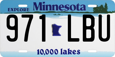 MN license plate 971LBU