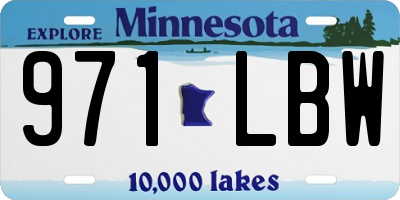 MN license plate 971LBW