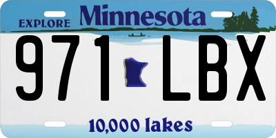 MN license plate 971LBX