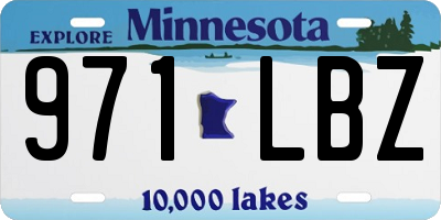 MN license plate 971LBZ