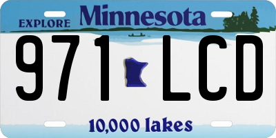 MN license plate 971LCD