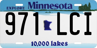 MN license plate 971LCI