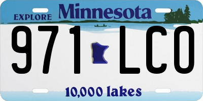 MN license plate 971LCO