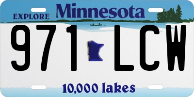 MN license plate 971LCW