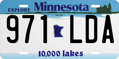 MN license plate 971LDA