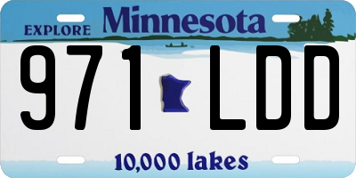 MN license plate 971LDD
