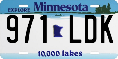 MN license plate 971LDK