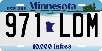 MN license plate 971LDM