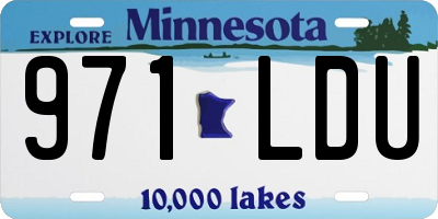 MN license plate 971LDU